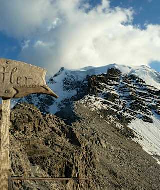 Der Ortler von der Payerhütte aus gesehen.