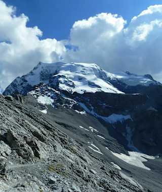 Das letzte Wegstück zur Julius Payer Hütte