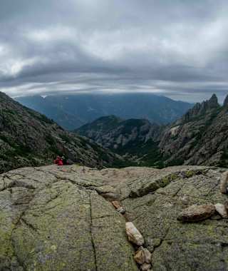 Blick Richtung Vizzavona von unterhalb des Monte d’Oro.