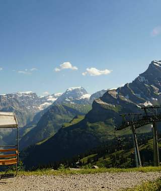 Blick auf den Tödi und die Glarner Alpen