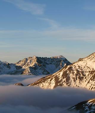 Wolkenmeer über dem Engadin