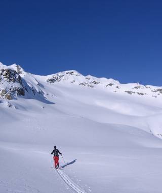 Abwechslungsreiches Gelände am Piz Lagrev