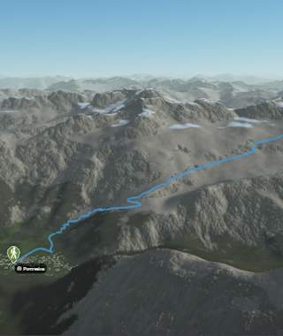 3-D-Ansicht der Wanderung Piz Languard