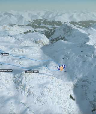 Übersicht Skitour Piz Rims