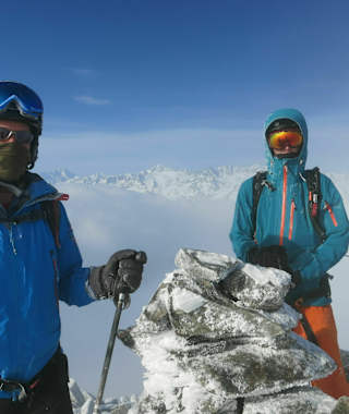 Am Gipfel des Pizzo Centrale