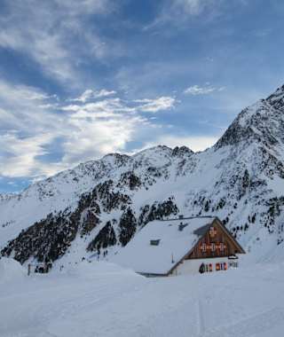 Die Potsdamer Hütte im Fotschertal