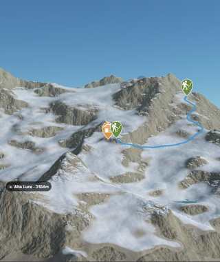 3-D-Ansicht der Bergtour Punta Giordani