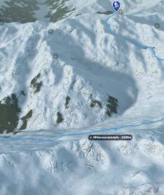 Übersicht Skitour Rastkogel