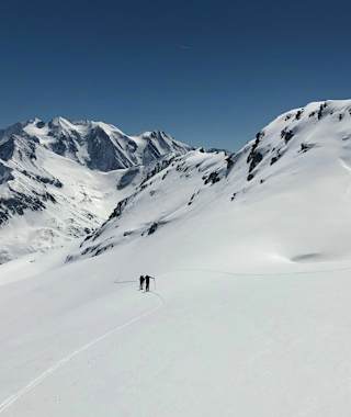 Perfektes Skigelände im HIntertuxer Hauptkamm