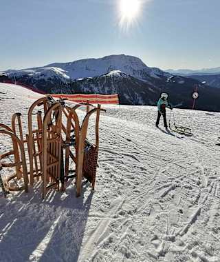 Start der Rodelbahn in Pichlberg