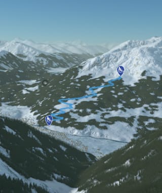 3-D-Ansicht der Schlitteltour Gotschnaboden - Klosters