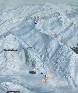 Übersicht Skitour Rotwandeck