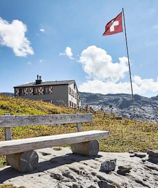 Sitzbank unweit der Rugghubelhütte