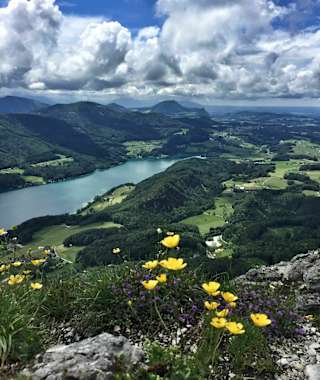 Aussicht vom Frauenkopf auf den Fuschlsee