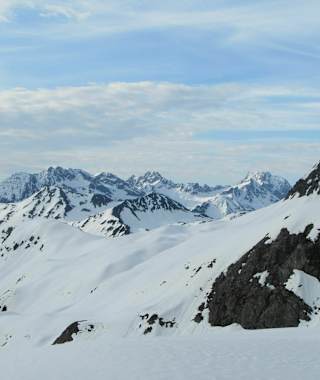 Typisches Gelände oberhalb des Flexenpasses