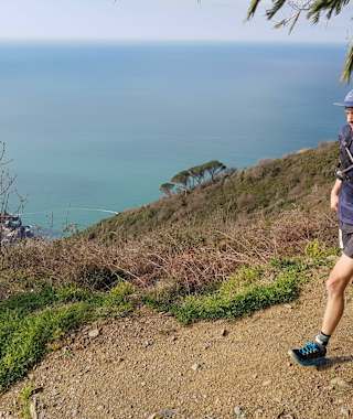 Auch Bergläufer sind in den Cinque Terre unterwegs