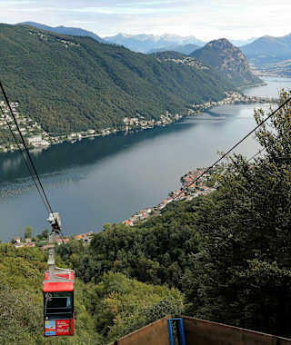 Die Seilbahn Brusino-Serpiano