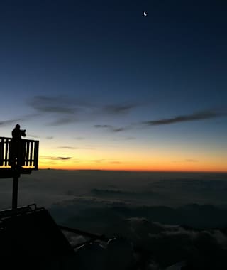 Traumhafte Aussicht von der Margherita Hütte aus.