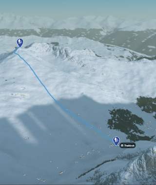 3-D-Ansicht der Skitour Tällihorn