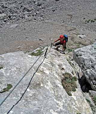 Tassilo-Klettersteig - Einstieg mit Rampe