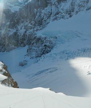 Blick von Punkt 3571 auf die Normalroute