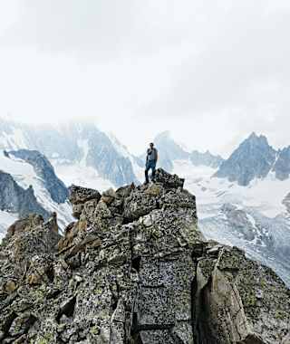 Die letzten Meter auf dem Westgrat vor Erreichen des Gipfels.