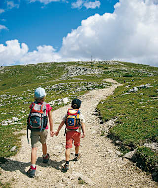 Problemloser, breiter Weg zum Gipfel des Strudelkopf.