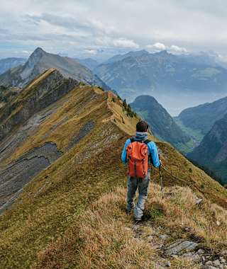 Am Grat zwischen Jochlistock und Gandispitz