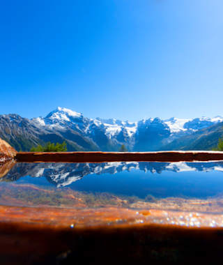 Der Blick auf die Ortlergruppe ist allgegenwärtig