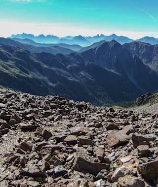Blick bis zu den Dolomiten