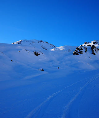 Abfahrt vom Sonnwendkogel