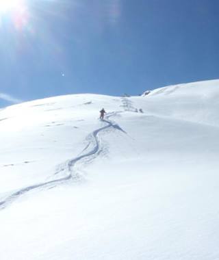 Abfahrtsgenuss bei Traumwetter.