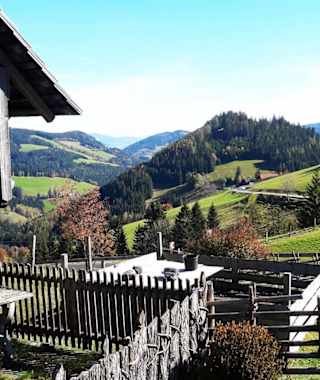 Aussicht vom Almgasthof Stroßeggwirt