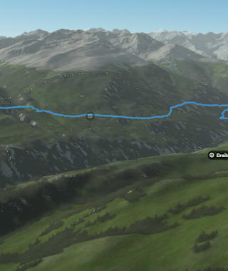 3-D-Ansicht der MTB-Tour Alpine Bike - Etappe 8: Lumbrein - Disentis