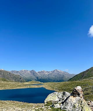 Alplahner See entlang des Ultner Höhenweges