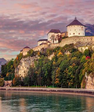 Die Altstadt von Kufstein mit ihrer beeindruckenden Burganlage