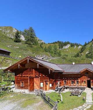 Die Aualm ist der Ausgangspunkt der Tour auf den Schuhflicker.