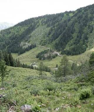 Auf halbem Weg von der Gstemmerscharte zur Hinteren Mörsbachalm