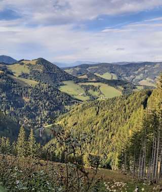 Ausblick in Richtung Gasen, Naturpark Almenland