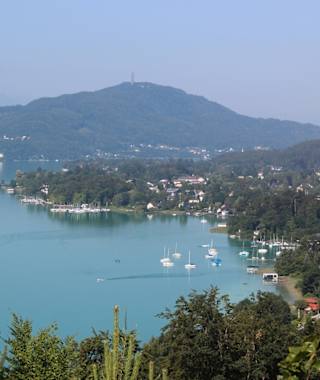 Aussicht von der Zillhöhe auf den Wörthersee