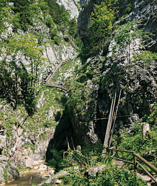 Einstieg in die Bärenschützklamm.