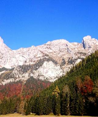 Ausblick vom Gasthaus Bodenbauer auf das Hochschwabmassiv