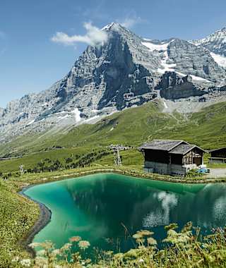 Eiger-Trail: Sicht auf den Eiger - Kleine Scheidegg