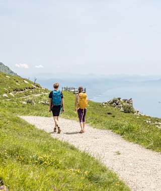 Gemütlicher Wanderweg auf die Madonna della Guardia 