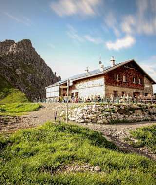 Die Fiderepasshütte in den Allgäuer Alpen
