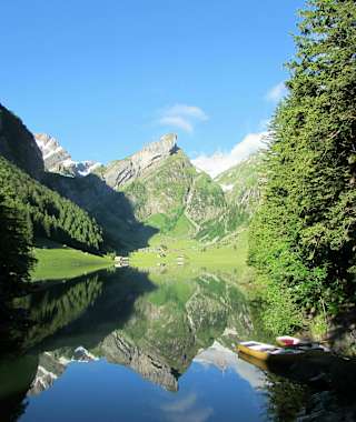 Ein Bilderbuchmorgen am Seealpsee