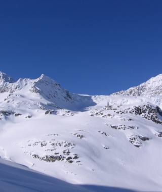 Piz Buin Gruppe von der Wiesbadener Hütte im Frühjahr
