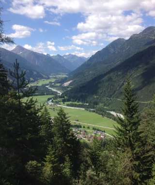 Blick von der Stablalm ins Obere Lechtal.