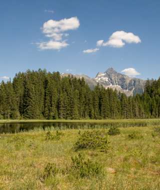 Idyllisches Plätzchen auf der ersten Etappe des Ötztal Trek - der Brandsee.