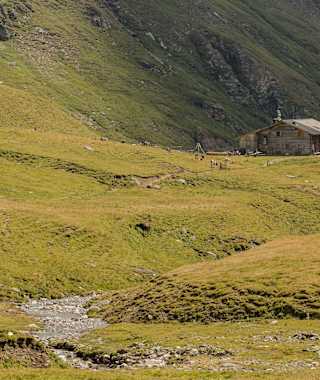 Die Brixner Hütte am Pfunderer Höhenweg